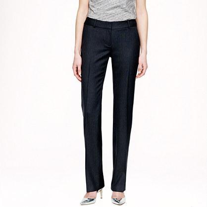 J.Crew Petite 1035 trouser in pinstripe Super 120s
