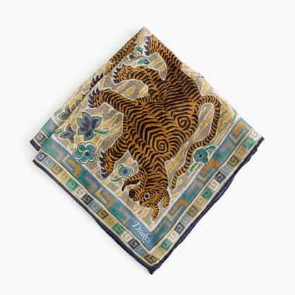 J.Crew Drake's® cotton pocket square in tiger print