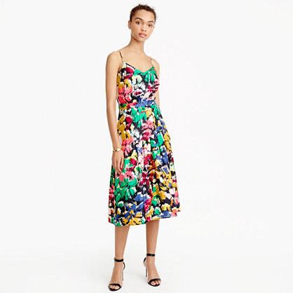 J.Crew Spaghetti strap dress in colorful brushstroke
