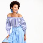 J.Crew Collection Thomas Mason&reg; for J.Crew off-the-shoulder striped top