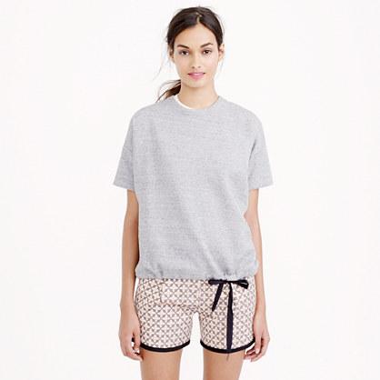 J.Crew Short-sleeve drawstring sweatshirt