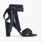 J.Crew Suede sandals with ankle wraps