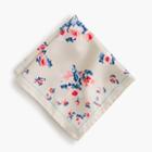 J.Crew Italian silk pocket square in floral print