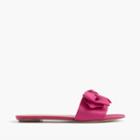 J.Crew Satin slide sandals with bow