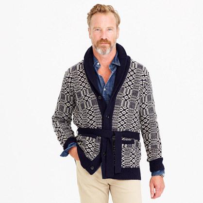 J.Crew Belted shawl-collar cardigan sweater
