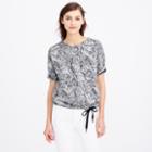 J.Crew Short-sleeve jacquard drawstring sweatshirt