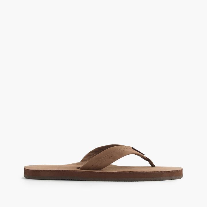 J.Crew Rainbow leather flip-flops