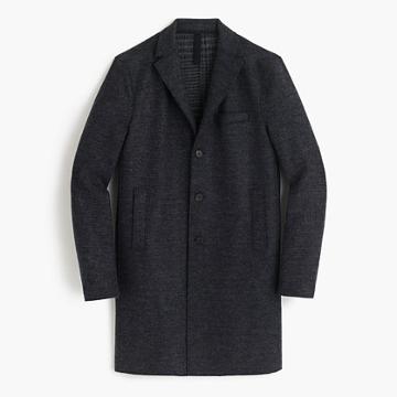 J.Crew Harris Wharf London&trade; boiled wool topcoat in tartan