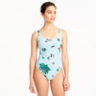 J.Crew Scoopback one-piece swimsuit in Florida print