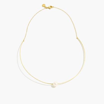 J.Crew Demi-fine 14k gold-plated pearl collar necklace