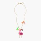 J.Crew Girls' flamingo charm necklace