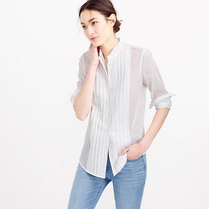 J.Crew Thomas Mason&reg; tuxedo shirt in cotton voile
