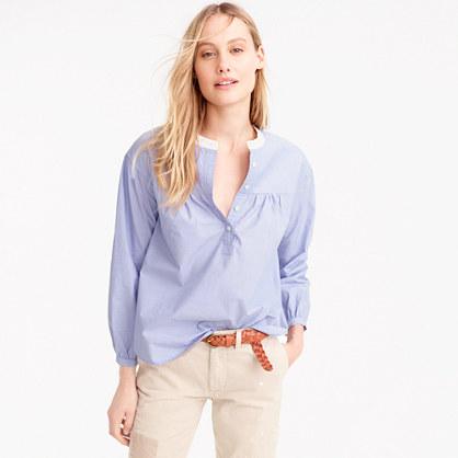 J.Crew Gathered popover in end-on-end cotton