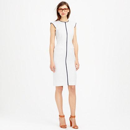 J.Crew Tall patch-pocket sheath dress in tipped linen