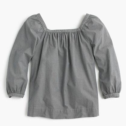J.Crew PetitePenny top in microgingham