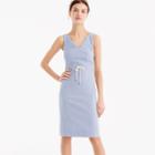 J.Crew Double V-neck dress in stretch seersucker