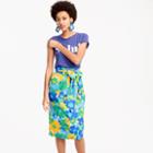 J.Crew Tall tie-waist skirt in puckered morning floral