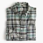 J.Crew Slim madras shirt in navy and turquoise