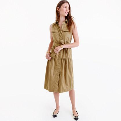 J.Crew Tiered fatigue shirtdress
