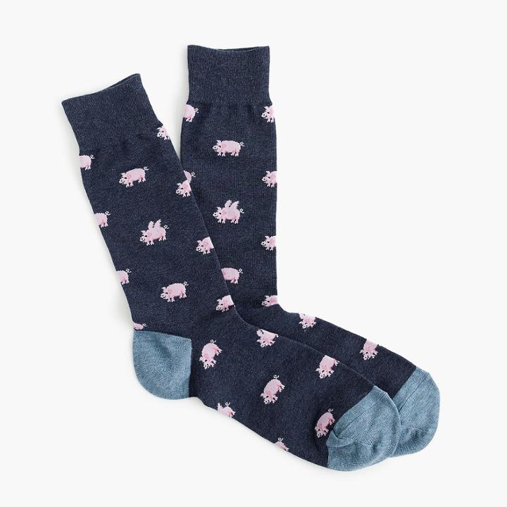 J.Crew Pig socks