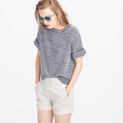 J.Crew Striped popover sweater