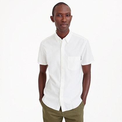 J.Crew Stretch short-sleeve American Pima cotton oxford shirt in white