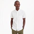 J.Crew Stretch short-sleeve American Pima cotton oxford shirt in white