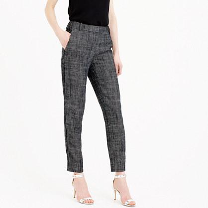 J.Crew Cropped pant in textured herringbone
