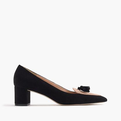 J.Crew Avery heels in colorblock suede
