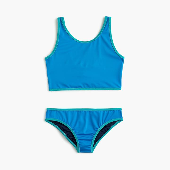 J.Crew Girls' reversible tankini set