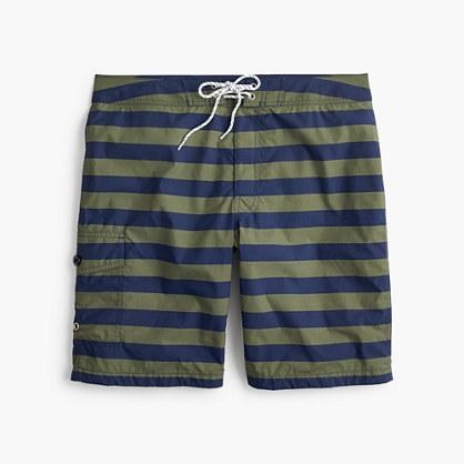 J.Crew 9 board short in brown and navy stripe