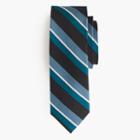 J.Crew Silk repp tie in blue and black stripe