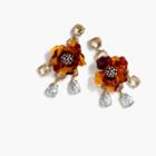 J.Crew Tortoise flower earrings