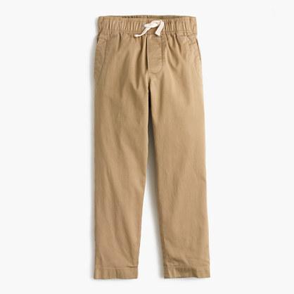J.Crew Boys' stretch lightweight chino pull-on pant with reinforced knees
