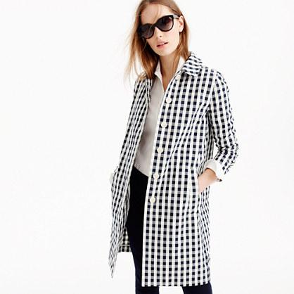 J.Crew Trench coat in gingham