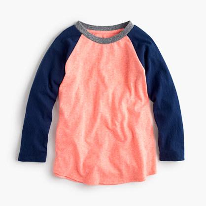 J.Crew Boys' three-quarter-sleeve baseball T-shirt in the softest jersey