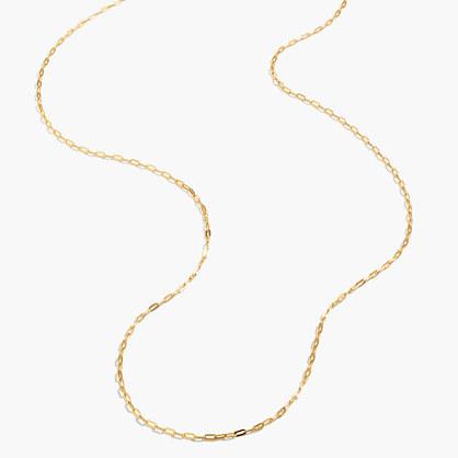 J.Crew Demi-fine 14k gold-plated long chain necklace