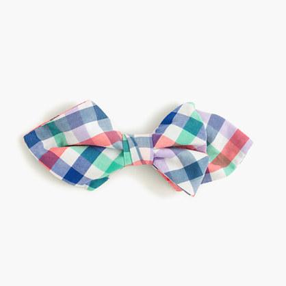 J.Crew Boys' cotton bow tie in rainbow plaid