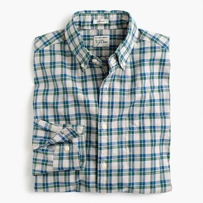 J.Crew Secret Wash shirt in heather poplin plaid