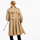 J.Crew Pleated trench in superdry cotton
