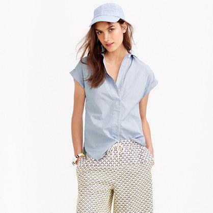 J.Crew Tall short-sleeve popover in stripe