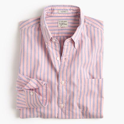 J.Crew Heather poplin shirt in coral stripe