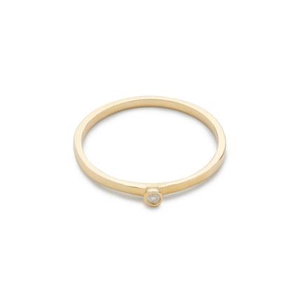 J.Crew Gabriella Artigas® 14k gold white diamond ring