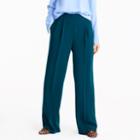 J.Crew Wide leg pleated pant in matte crepe