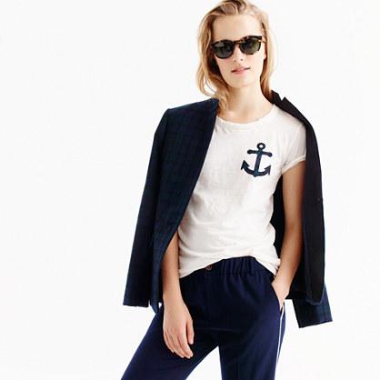 J.Crew Black Watch anchor T-shirt