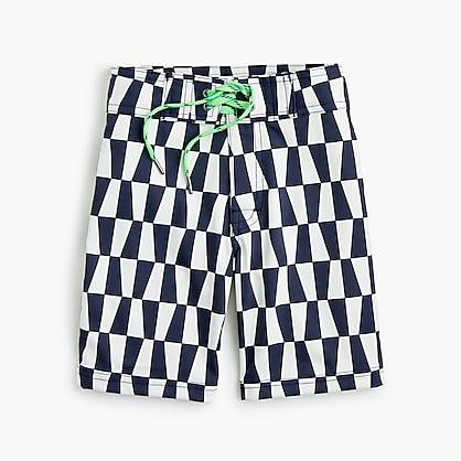 J.Crew Boys' board short in geometric print