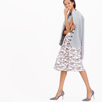 J.Crew Collection A-line skirt in dandelion floral
