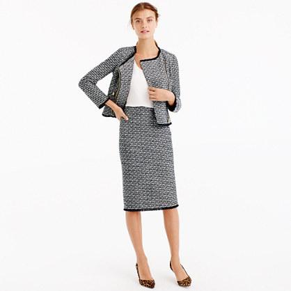 J.Crew Pencil skirt in fringy tweed