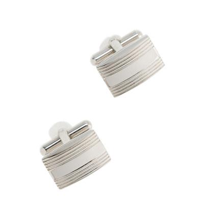 J.Crew Rectangle silver cuff links
