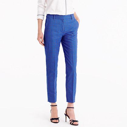 J.Crew Cigarette pant in foulard jacquard